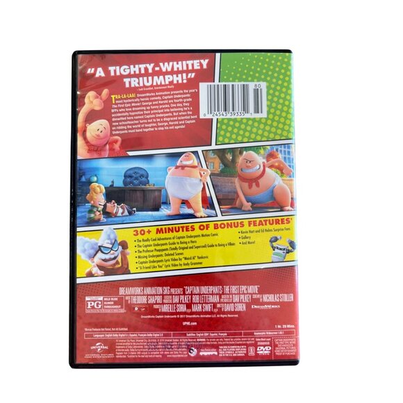 Captain Underpants The First Epic Movie DVD 2017 Family Comedy Movie Pre-Owned - Picture 4 of 4